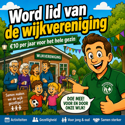 Lid worden voor 10 euro per jaar voor het hele gezin.